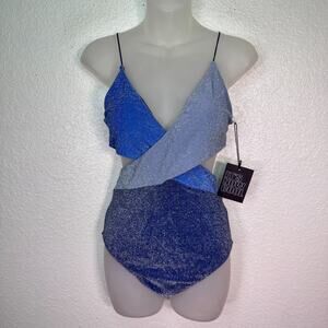 Its Now Cool Swimsuit Womens Large Riot One Piece Metallic Shimmer Free People